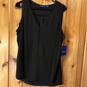 Apt 9 nwt black tank size xl